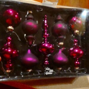 Saks Fifth Avenue Ornament and Topper Set Purple